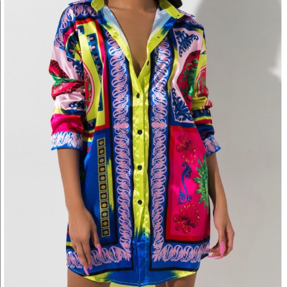 Colorful printed dress